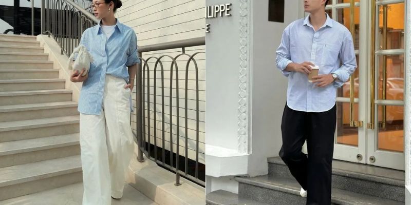 Áo sơ mi và quần tây là cách phối đồ nam Hàn Quốc chuẩn soái ca