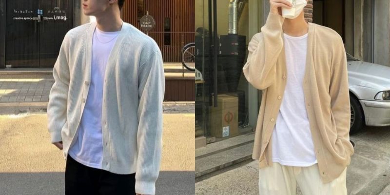 Áo sweatshirt, áo sơ mi và quần jean chuẩn phong cách đường phố.