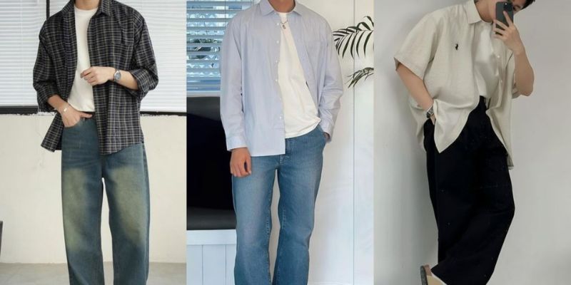 Áo sơ mi hoạ tiết nổi bật