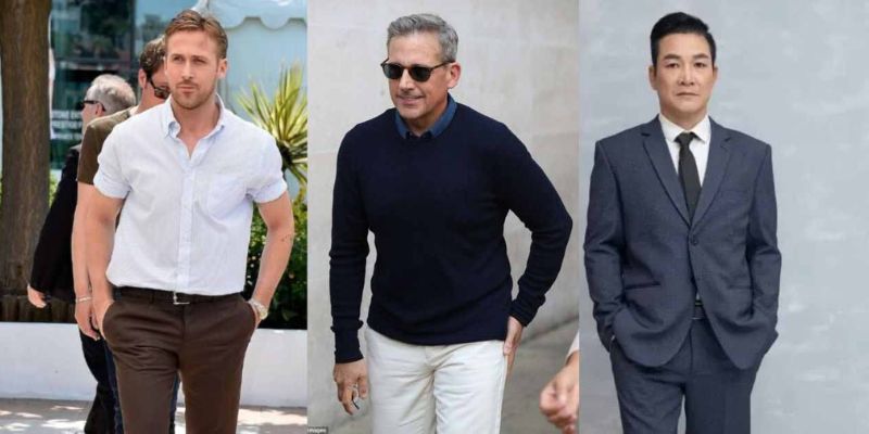 Sơ mi tay dài là vật không thể thiếu của đàn ông trung niên.