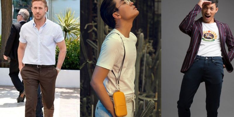 Sơ mi slimfit thả cúc cùng quần tây