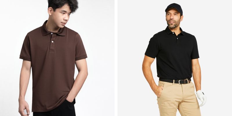 Phần tay áo polo đẹp nhất khi ôm vừa vặn vùng bắp tay.