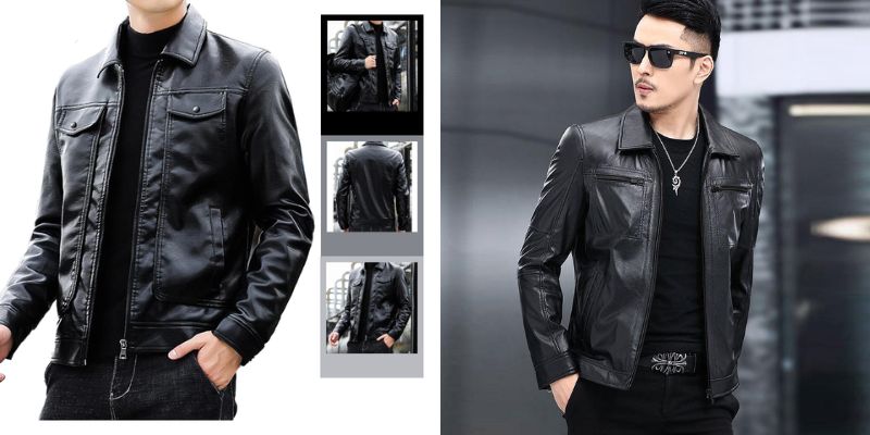 Kết hợp áo khoác da và sơ mi là gợi ý rất thú vị mà bạn nên thử.