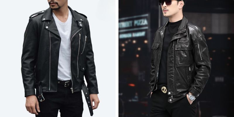 Quần kaki đen và áo khoác có thể dễ dàng kết hợp với nhau