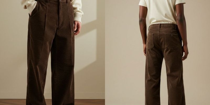 Quần jean nam ống rộng phối cùng Sweater rất cá tính và hợp thời.