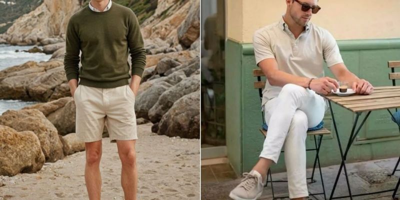 Họa tiết sọc dọc sẽ khiến anh em trông gầy và gọn hơn